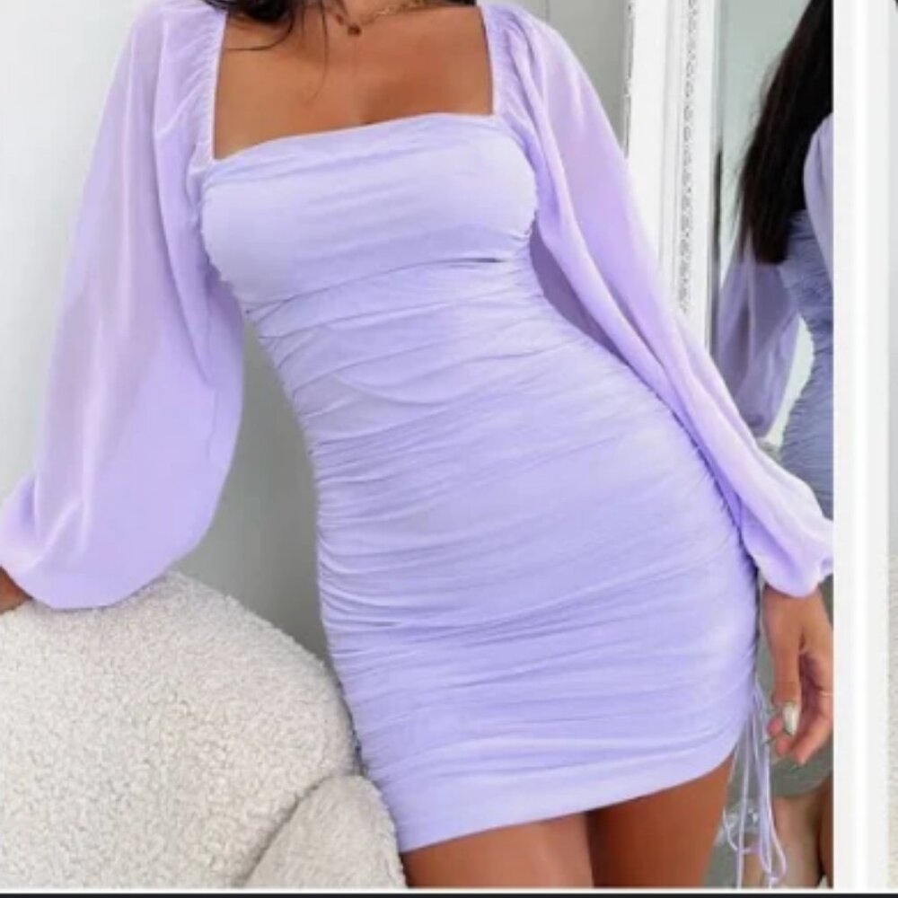 thats so fetch purple mini dress